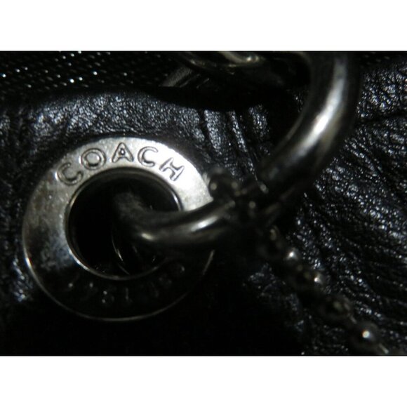 Coach 2014 Black Signature C Logo Canvas & Patent Leather Carryall Handbag - Picture 9 of 11